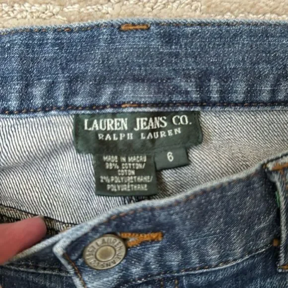 Lauren Jeans Company Straight Leg Jeans, Size 6 - Picture 9 of 10